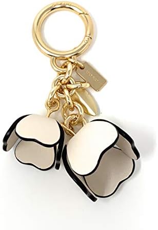 Coach WOMENS TEA ROSE BAG CHARM (CHALK/Gold), Gold/Chalk : Amazon